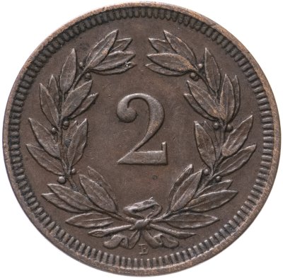 купить Швейцария 2 раппена 1893