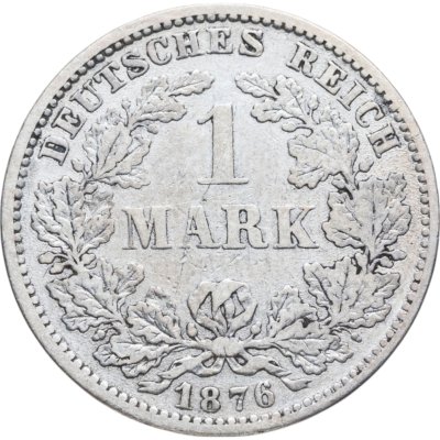 купить Германия 1 марка (mark) 1876 F знак монетного двора: "F" - Штутгарт