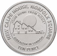 купить Гибралтар 10 пенсов (pence) 2018 "Новый Calpe House"