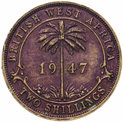 купить Британская Западная Африка 2 шиллинга (shillings) 1947 Знак монетного двора: "KN" - Кингз Нортон Металл, Бирмингем