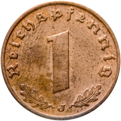 купить Германия (Третий рейх) 1 рейхспфенниг, "J" 1938
