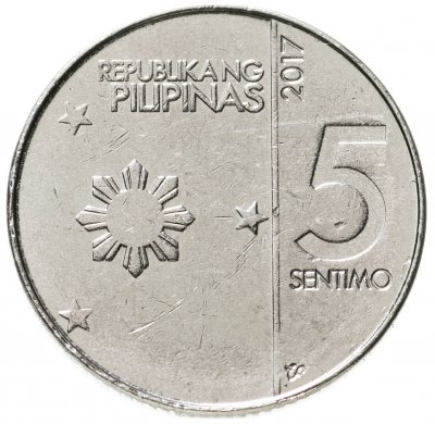 купить Филиппины 5 сентимо (sentimo) 2017