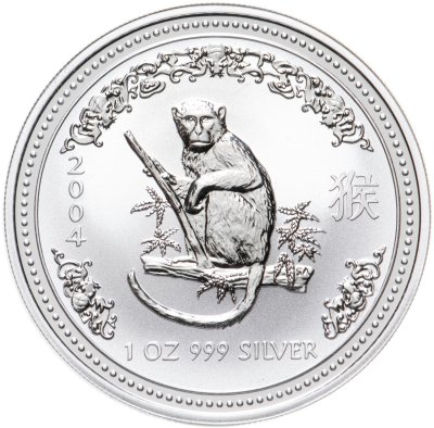купить Австралия 1 доллар (dollar) 2004 Year of the Monkey (год Обезьяны)
