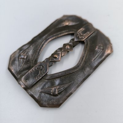 купить Пряжка женская поясная с ромбическим декором, металл, штамповка, Российская империя, 1890-1915 гг.