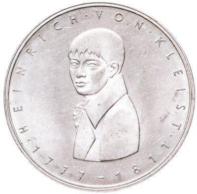 купить Германия 5 марок (deutsche mark) 1977 200 лет со дня рождения Генриха фон Клейста