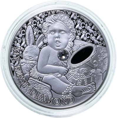 купить Ниуэ 1 доллар 2022 "Мой первый бриллиант" в футляре, с сертификатом