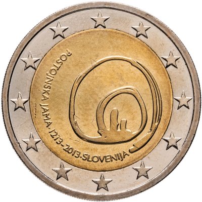 купить Словения 2 евро (euro) 2013 "800 лет со дня открытия пещеры Постойнска-Яма"