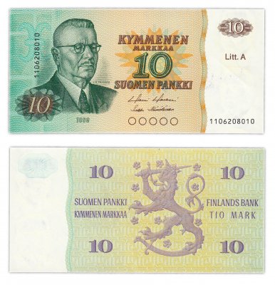 купить Финляндия 10 марок 1980 (Pick 112a) Литера А