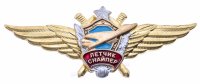 купить Нагрудный знак "Летчик-снайпер", латунь, эмаль. краска. закрутка, Воензнак, РФ, 2001-2021 г.