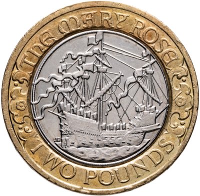 купить Великобритания 2 фунта (pounds) 2011 "500 лет со дня спуска на воду Мэри Роуз"