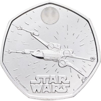 купить Великобритания 50 пенсов 2024 "Звездные войны — X-wing"
