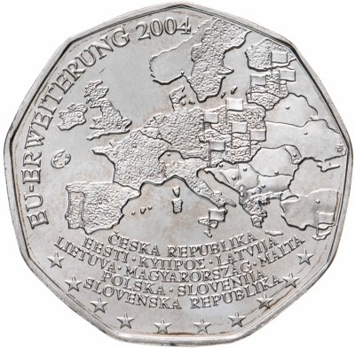 купить Австрия 5 евро (euro) 2004 Расширение Евросоюза