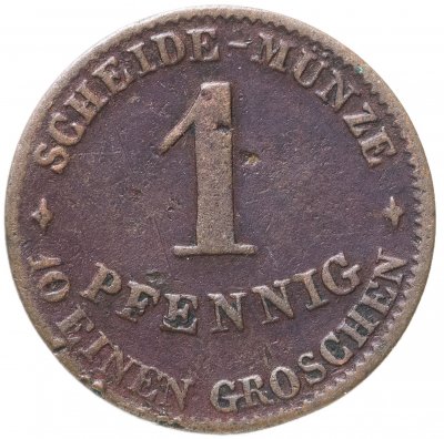 купить Германия 1 пфенниг (pfennig) 1847