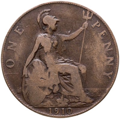купить Великобритания 1 пенни (penny) 1910