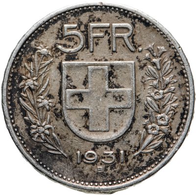 купить Швейцария 5 франков 1931