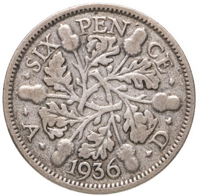купить Великобритания 6 пенсов (pence) 1936