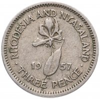 купить Родезия и Ньясленд 3 пенса (pence) 1957