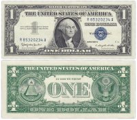 Купить США 1 доллар 1957B (Pick 419B) ПРЕСС (Серебрянный сертификат)