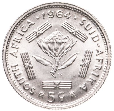 купить ЮАР 5 центов (cents) 1964
