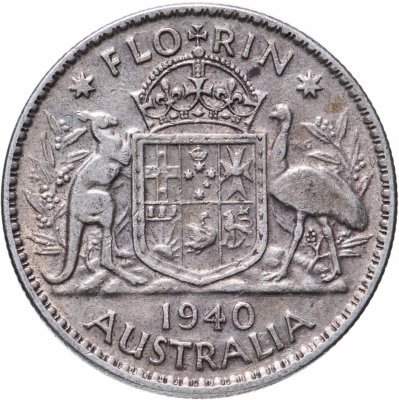 купить Австралия 1 флорин (флорин, 2 shillings) 1940