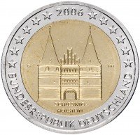 Купить Германия 2 евро 2006 G "Федеральные земли Германии: Шлезвиг-Гольштейн"