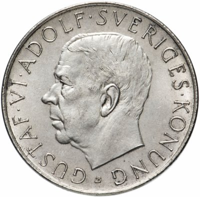 купить Швеция 5 крон 1952 "70 лет со дня рождения Густава VI Адольфа"