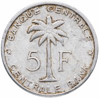 купить Руанда-Урунди 5 франков (francs) 1959