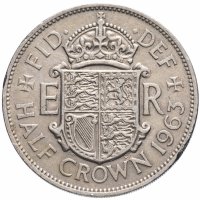 Купить Великобритания 1/2 кроны (crown) 1963