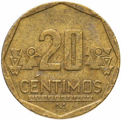 купить Перу 20 сентимо (centimos) 2001-2020, случайная дата