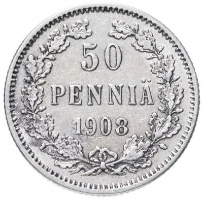 купить 50 пенни (pennia) 1908 L