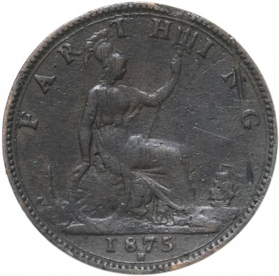 купить Великобритания 1 фартинг (farthing) 1875