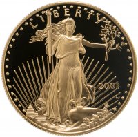 купить США 50 долларов (dollars) 2001 Proof Liberty " Американский золотой орёл"