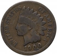 Купить США 1 цент (cent) 1900 Indian Head Cent