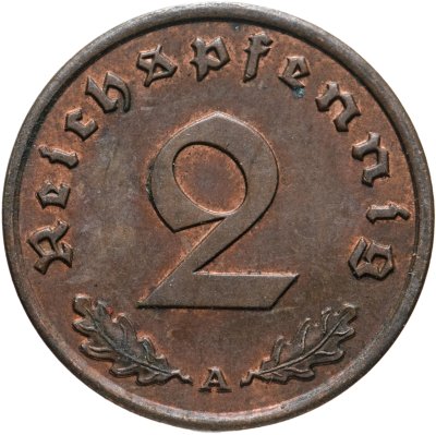 купить Германия (Третий Рейх) 2 рейхспфеннига "А" 1939