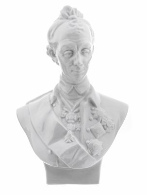 купить Бюст А.В. Суворова, фарфор, Ленинградский фарфоровый завод ("ЛФЗ"), скульптор И.Я. Гинцбург, СССР, 1940-1950 гг.