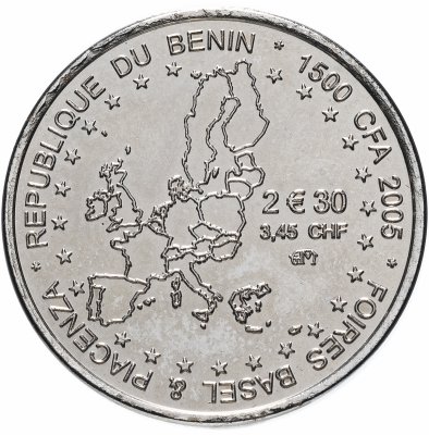 купить Бенин 1500 франков (francs) 2005 "Евро"