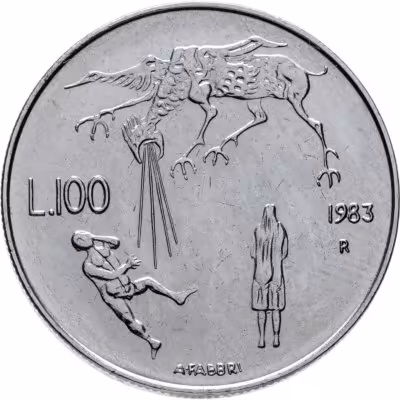 купить Сан-Марино 100 лир (lire) 1983 "Ядерная угроза"
