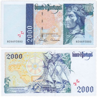 купить Португалия 2000 эскудо 1997 (Pick 189c) (11.09.1997)