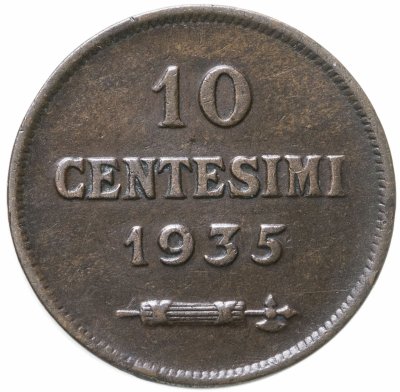 купить Сан-Марино 10 чентезимо 1935