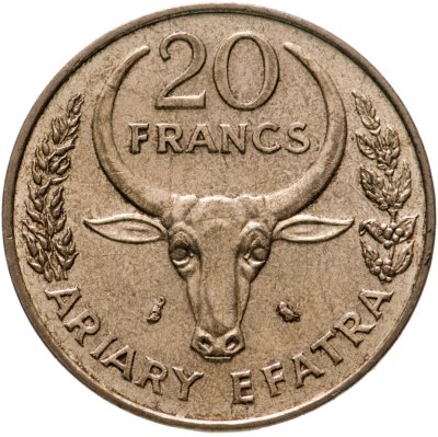купить Мадагаскар 20 франков (francs) 1989