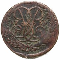 купить 2 копейки 1759 номинал над Св. Георгием, гурт екатеринбургского монетного двора