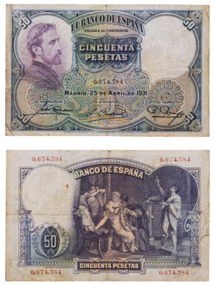 купить Испания 50 песет 1931 (Pick 82)