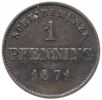 купить Германия, Бавария 1 пфенниг 1871