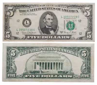 купить США 5 долларов 1969С год (Pick 450d) L-Сан Франциско