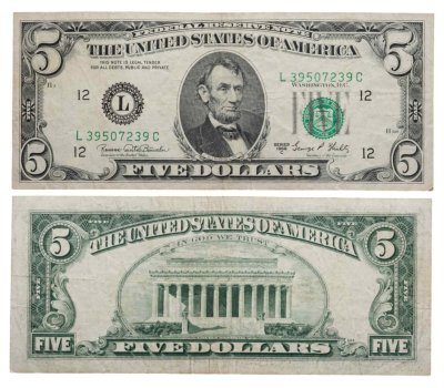купить США 5 долларов 1969С год (Pick 450d) L-Сан Франциско