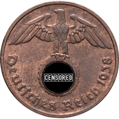 купить Германия (Третий рейх) 2 рейхспфеннига (reichspfennig) 1938 G
