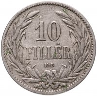 купить Венгрия 10 филлеров (filler) 1894