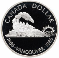 купить Канада 1 доллар (dollar) 1986 "100 лет городу Ванкувер"