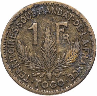 купить Того 1 франк 1924