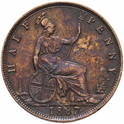 купить Великобритания 1/2 пенни 1887